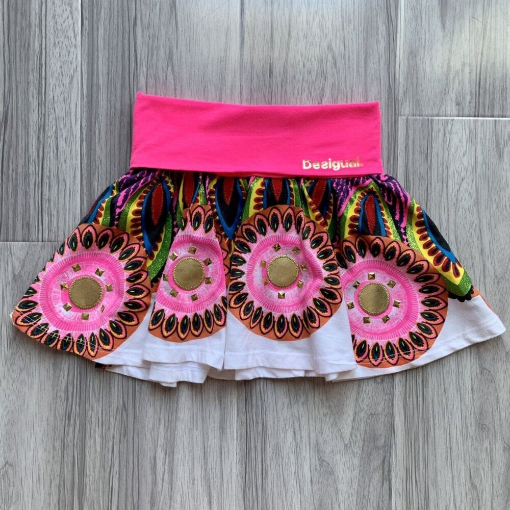 Desigual Circle Skirt w Embellishments